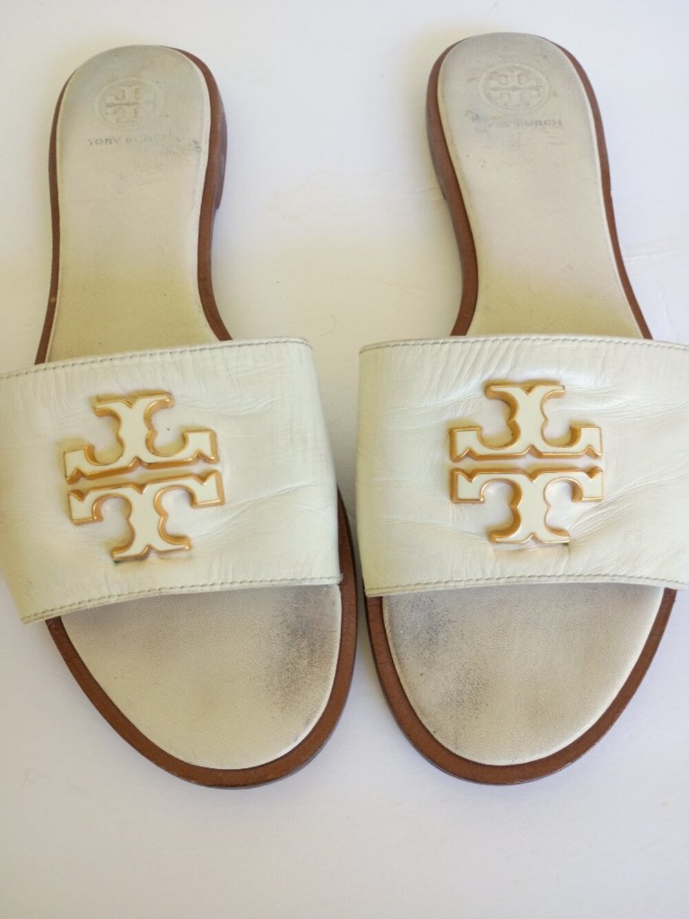 Tory Burch Beige Ivory Sandals Size 9.5